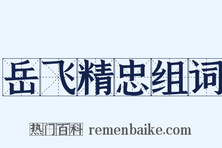 岳飞精忠组词是什么意思的图片